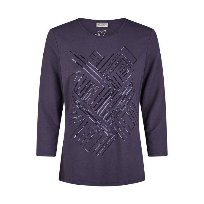 Barbara Lebek shirt glitter Marine